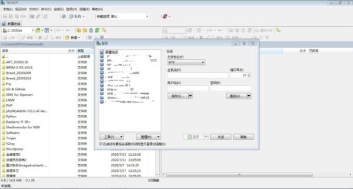 SSH服务的应用-WinSCP新建站点界面