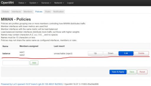 OpenWrt的负载均衡及多线多拨控制应用mwan3-8